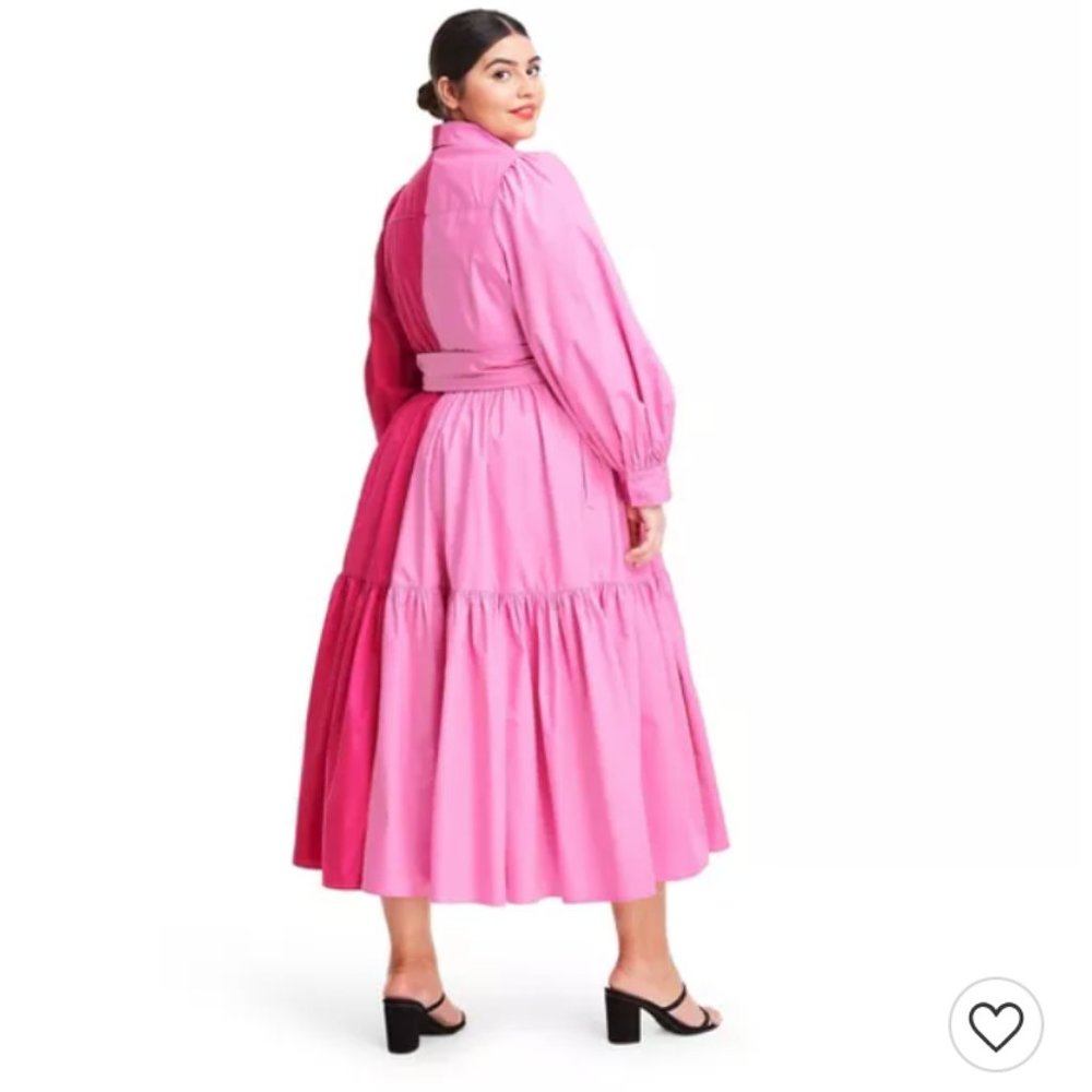 Christopher John Rogers x Target Pink Shirt Dress - Picture 2 of 3